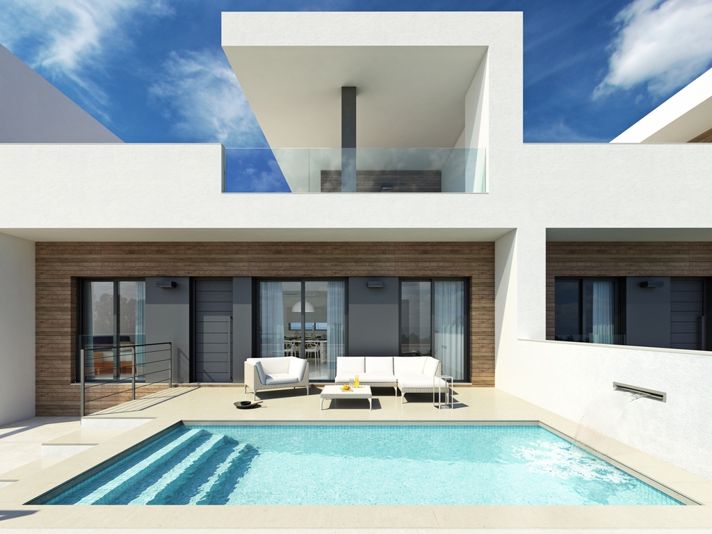 Modern townhouses in Formentera